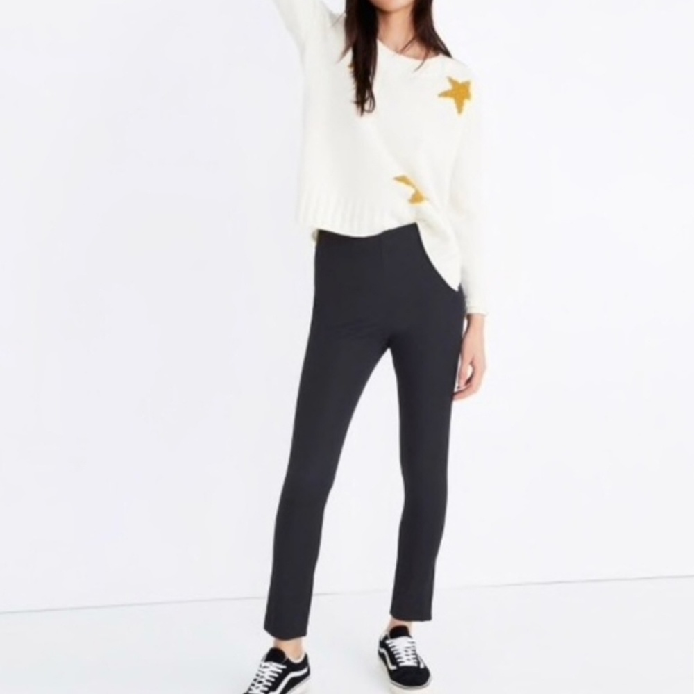 Madewell High Waist Black Fraser Slim Ponte Pants